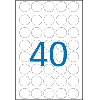 Gommettes rondes adhésives Ø 24mm - 5 couleurs assorties - Paquet de 280 - Pastilles adhésives, Gommettes autocollantes-3