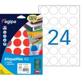 Gommettes rondes adhésives rouges Ø 30mm - Paquet de 240 - Pastilles adhésives, Gommettes autocollantes