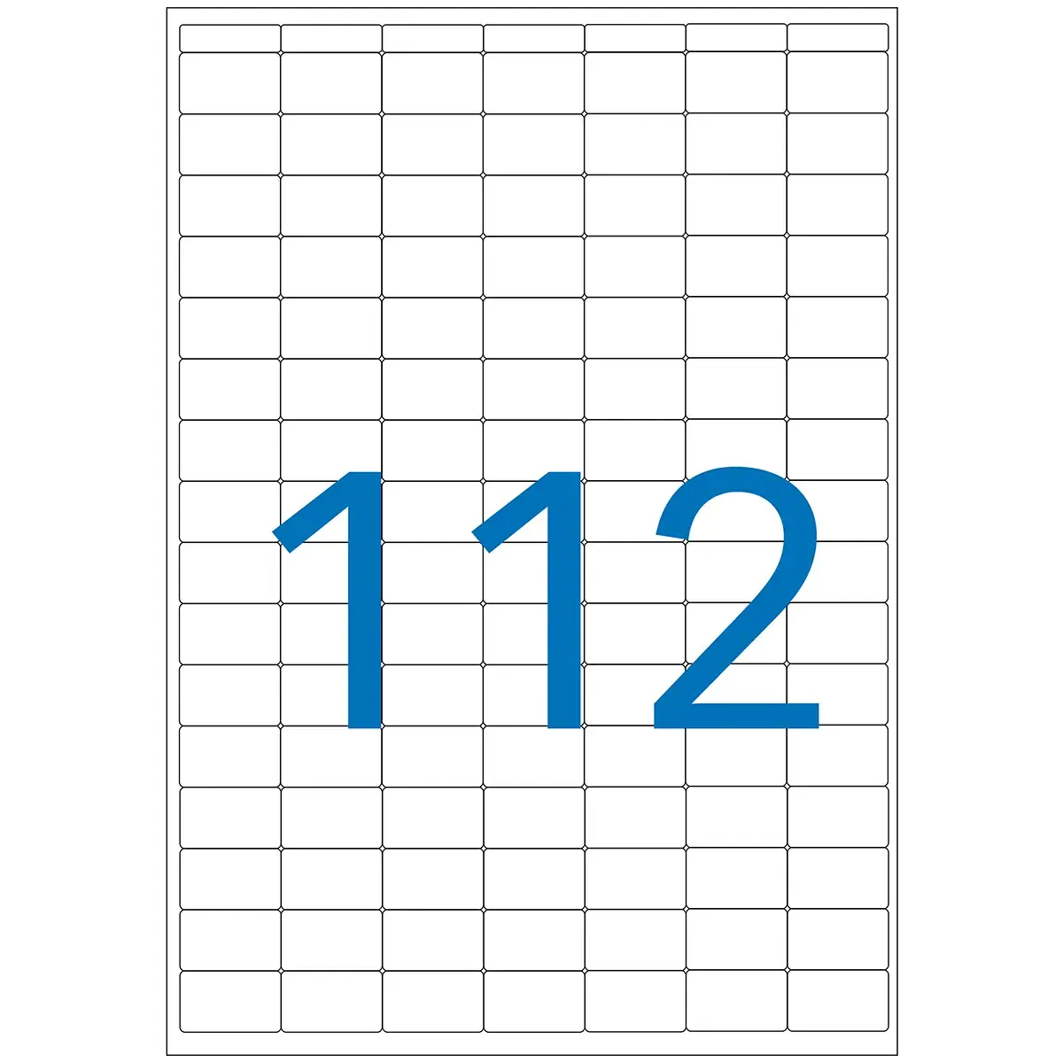 Mini-étiquettes adhésives blanches Apli Agipa 12x18,3mm - Planche A5 - Paquet de 1792 - Étiquettes adhésives neutres-3