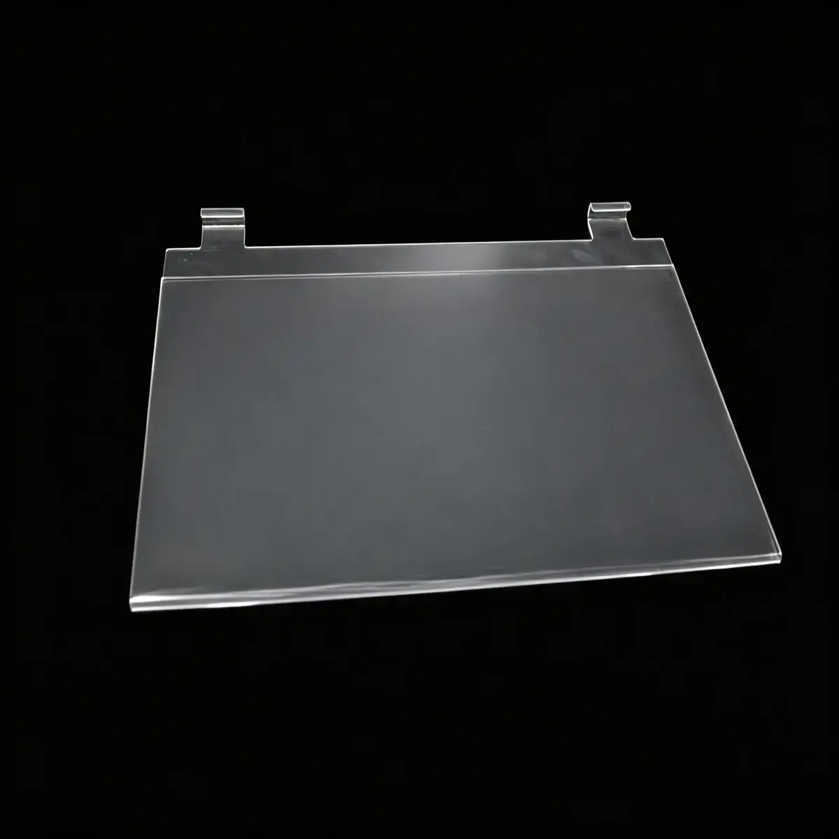 Porte-affiche A4 horizontal plexi 2mm avec patte d'accrochage pour grille 29,7 x 21 cm - Porte-visuels pour grilles