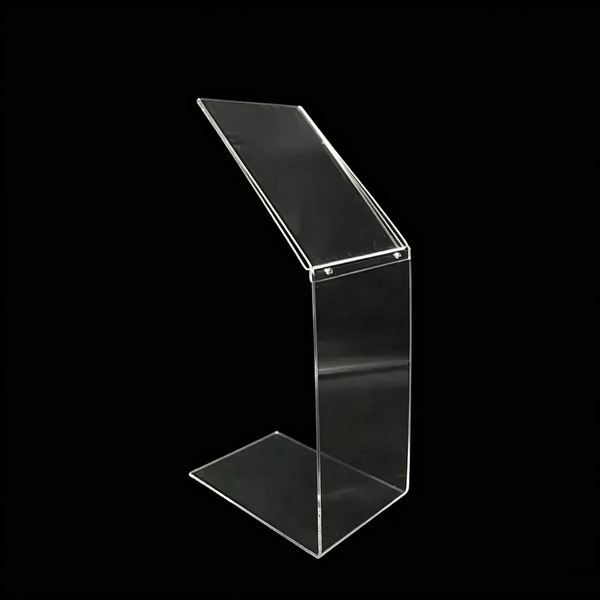 Porte-visuel sur pied Z / Présentoir visuel Z A4 vertical, acrylique transparent H 60 cm - Porte-visuels sur pied