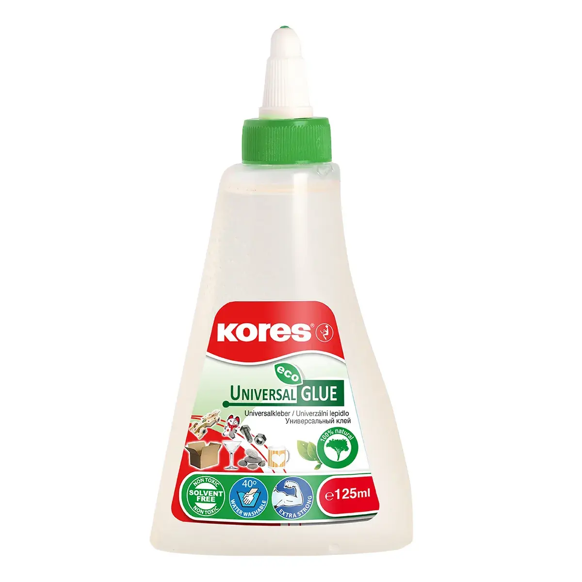 Colle Transparente Universelle Kores Eco 125ml - Dévidoirs, adhésifs, colles