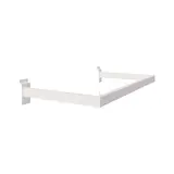 Barre penderie pour panneau rainuré déportée P 30 x L 55 cm - Guidon penderie - Blanc - Penderies pour panneaux rainurés
