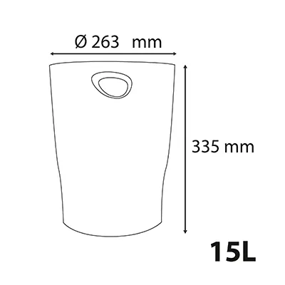 Corbeille à papier Ecobin Skandi vieux rose 15L - Corbeilles à papier-3