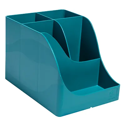 Pot à crayons Pen-Wave Skandi bleu pacifique 16 × 12 × 11 cm - 5 compartiments - Stylos billes-3