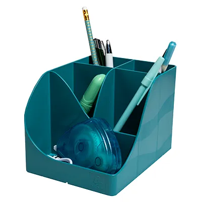 Pot à crayons Pen-Wave Skandi bleu pacifique 16 × 12 × 11 cm - 5 compartiments - Stylos billes-5