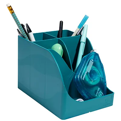 Pot à crayons Pen-Wave Skandi bleu pacifique 16 × 12 × 11 cm - 5 compartiments - Pots à crayons-7