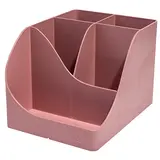 Pot à crayons Pen-Wave Skandi vieux rose 16 × 12 × 11 cm - 5 compartiments - Bracelets élastiques caoutchouc