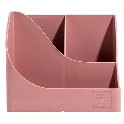 Pot à crayons Pen-Wave Skandi vieux rose 16 × 12 × 11 cm - 5 compartiments - Pots à crayons-3