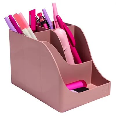 Pot à crayons Pen-Wave Skandi vieux rose 16 × 12 × 11 cm - 5 compartiments - Pots à crayons-7
