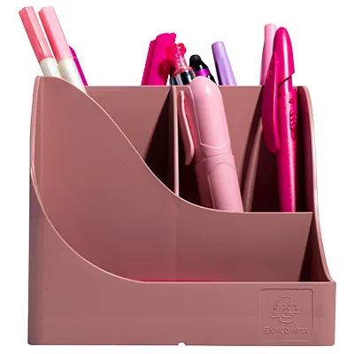 Pot à crayons Pen-Wave Skandi vieux rose 16 × 12 × 11 cm - 5 compartiments - Pots à crayons-8