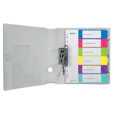 Intercalaires imprimables A4 maxi 6 touches multicolores polypropylène - WOW Leitz - Intercalaires classeur, Trieurs documents-2
