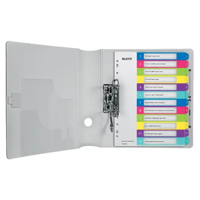 Intercalaires imprimables A4 maxi 12 touches multicolores polypropylène - WOW Leitz - Intercalaires classeur, Trieurs documents-2