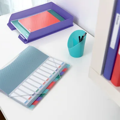 Trieur 6 touches Esselte Colour'Breeze A4 multicolore texturé - Intercalaires classeur, Trieurs documents-3
