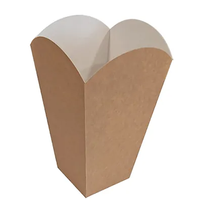 Boîte popcorn carton kraft 1000 ml 7,8 x 7,8 x 18 cm - Cornet popcorn - Brun - Lot de 50 - Cornets Pop-corn