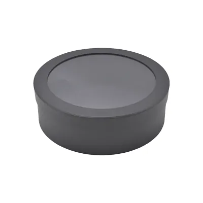 Boîtes rondes noires fenêtre 25x8cm – Paquet de 4 - Boites cloches
