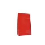 Pochettes cadeaux papier pelliculées rouge adhésives 10x4,5x16cm – Paquet de 50