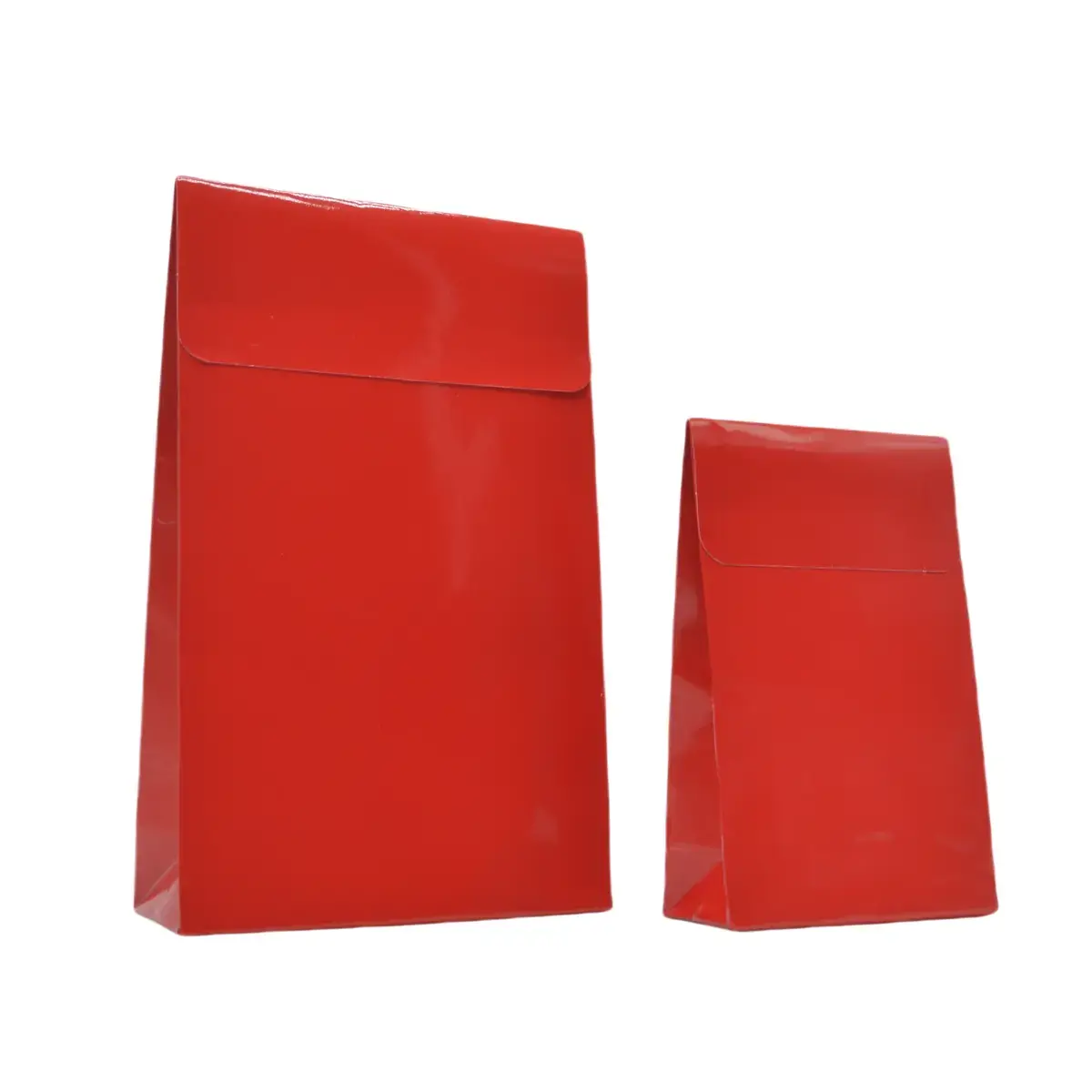 Pochettes cadeaux papier pelliculées rouge adhésives 14x5,5x23cm – Paquet de 50 - Pochettes cadeaux luxe-2
