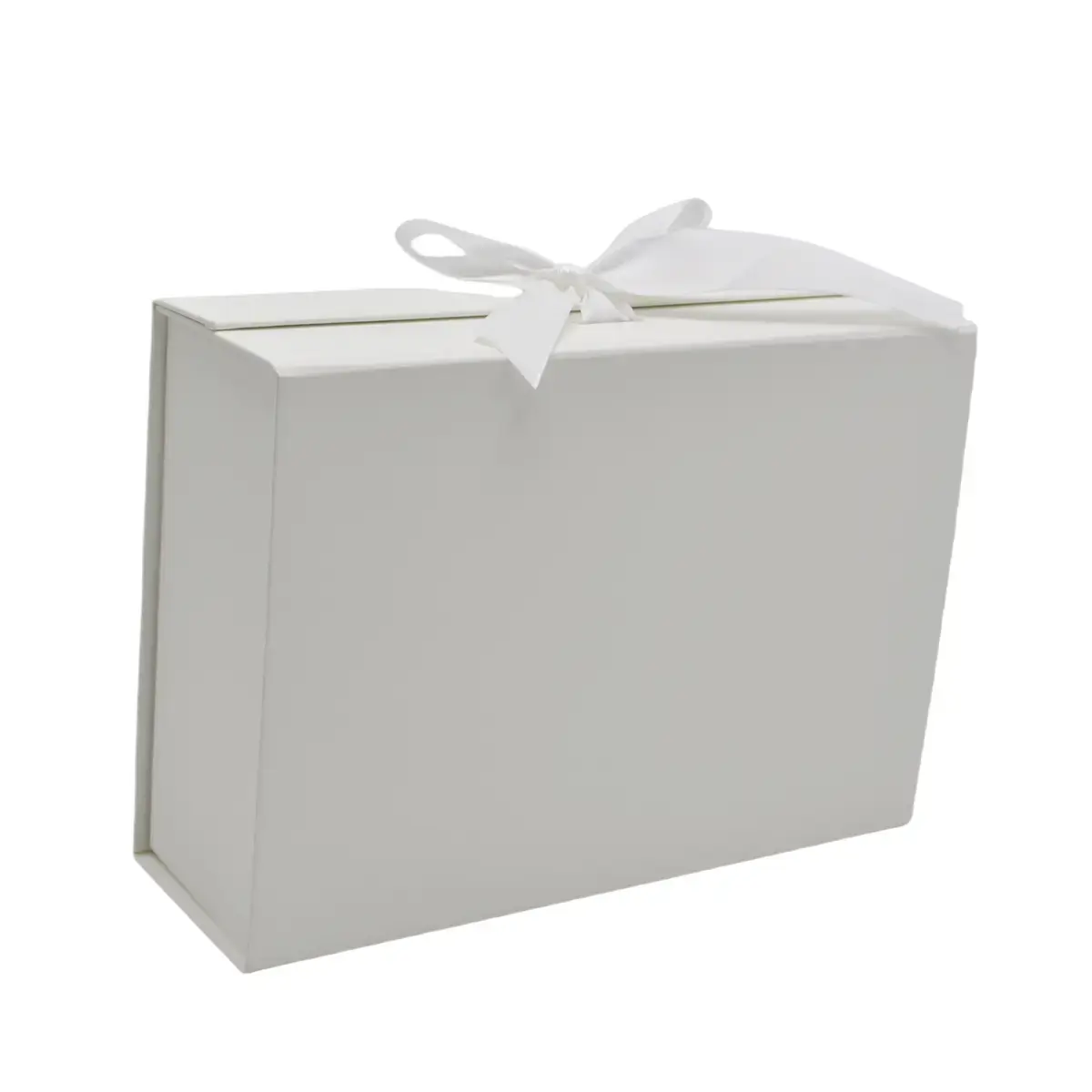 Boites cadeau carton blanches avec ruban 39x28x17,5cm – Paquet de 5 - Boites cadeaux carton pliables-2