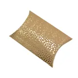 Boîte berlingot kraft à pois or dorés à chaud 11x9 cm – Lot de 20