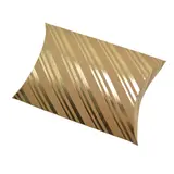 Boîte berlingot kraft rayures or doré à chaud 11x9 cm – Lot de 20