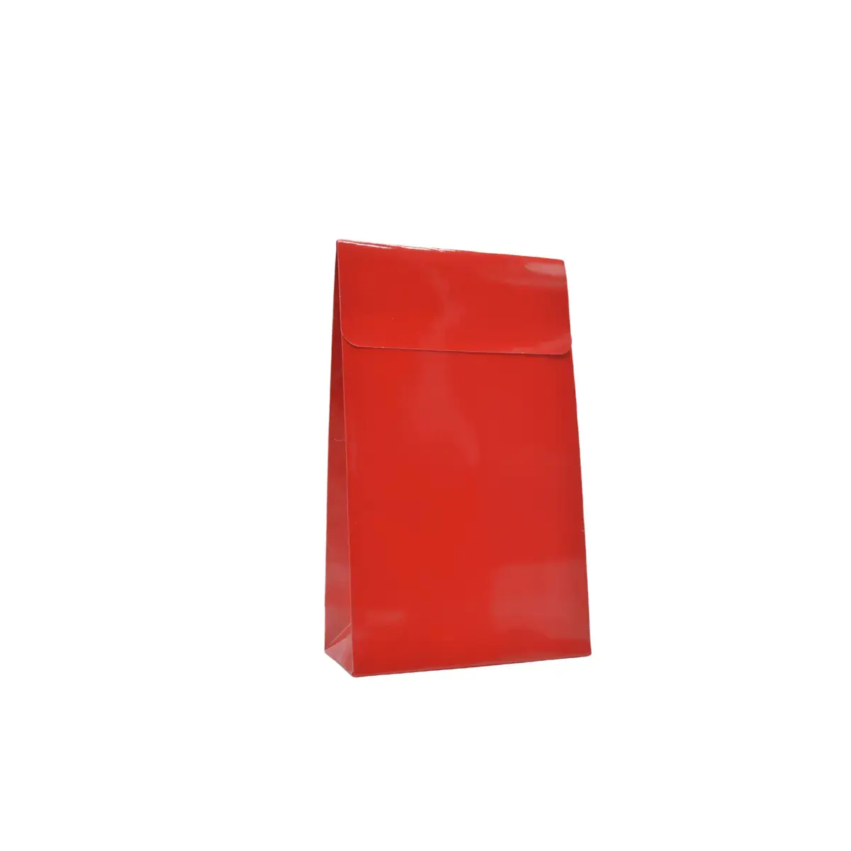 Pochettes cadeaux papier pelliculées rouge adhésives 10x4,5x16cm – Paquet de 50 - Pochettes cadeaux luxe