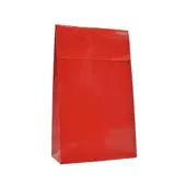 Pochettes cadeaux papier pelliculées rouge adhésives 14x5,5x23cm – Paquet de 50 - Pochettes cadeaux luxe