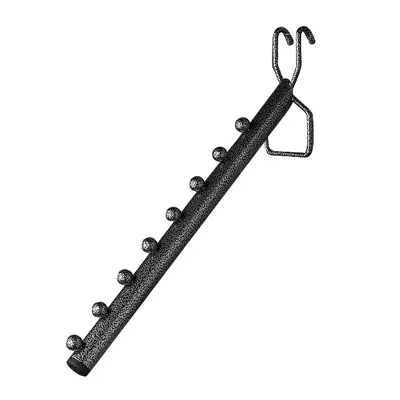 Bras incliné 8 picots pour grille d'exposition L 30 cm Gris Martelé - Bras pour grilles