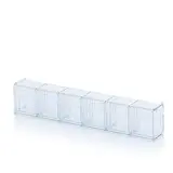 Bac 6 tiroirs basculants transparent 60 x 9,1 x 11,3 cm - Bac-tiroir basculant - Bloc 6 tiroirs basculants - Blocs tiroirs