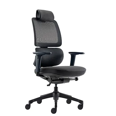 Siège de bureau ergonomique synchrone Orca design Hans Thyge & Co accoudoirs 3D - Noir - Sièges de bureaux-4