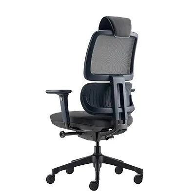 Siège de bureau ergonomique synchrone Orca design Hans Thyge & Co accoudoirs 3D - Noir - Sièges de bureaux-5