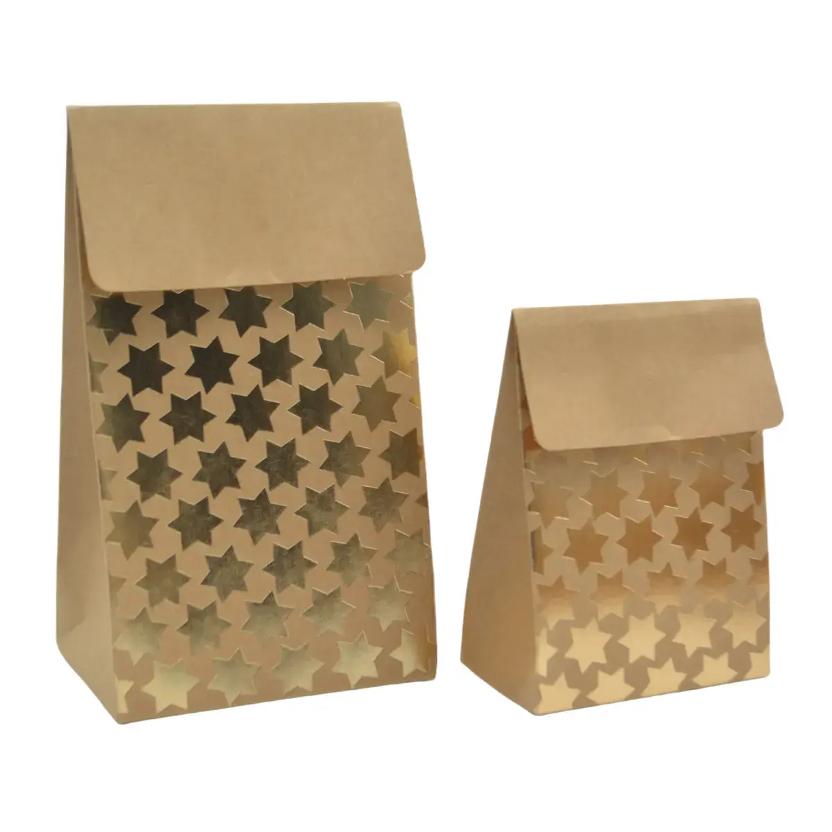 Pochette cadeau papier kraft à rabat motif rayures dorées 9,5x6,5x16,2 cm – Sachet cadeau - Paquet de 20 - Pochettes cadeaux luxe-4