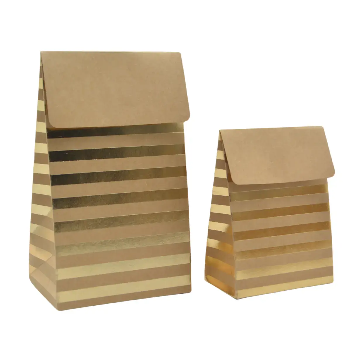 Pochette cadeau papier kraft à rabat motif étoiles dorées 8x4,5x11 cm – Sachet cadeau - Paquet de 20 - Pochettes cadeaux luxe-6
