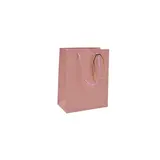 Sacs pelliculés rose mat poignées cordelette 12+7x15 cm 210g/m² – Paquet de 20 - Sacs cadeaux Saint-Valentin, Pochettes cadeaux Saint-Valentin