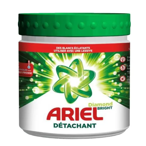 Poudre détachante ARIEL Diamond Bright 500 g – Détachant poudre linge blanc - Lessives professionnelles, Assouplissants linge