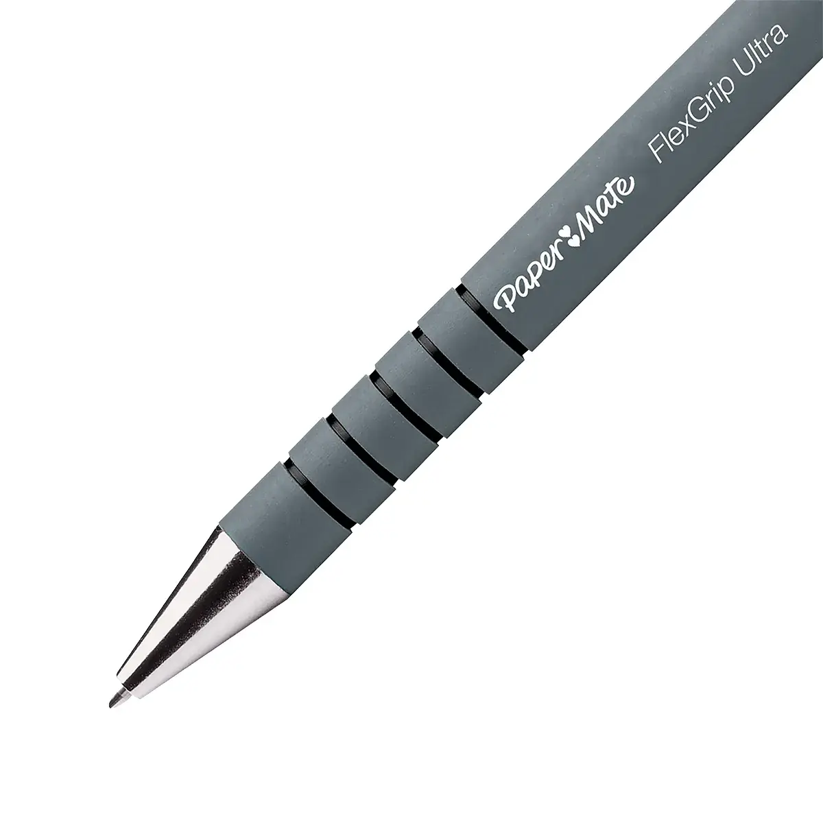 Stylo bille Papermate Flexgrip Ultra noir rétractable pointe moyenne 1 mm - Pack de 5 - Stylos billes-4