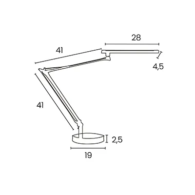 Lampe de bureau Mamboled 2.0 Unilux LED grise - Luminaires bureau, Ergonomie bureautique -2