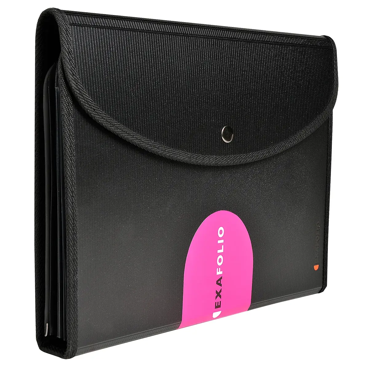 Trieur valisette 6 compartiments Exafolio A4 avec porte-bloc – Trieur conférencier - Noir - Intercalaires classeur, Trieurs documents-2