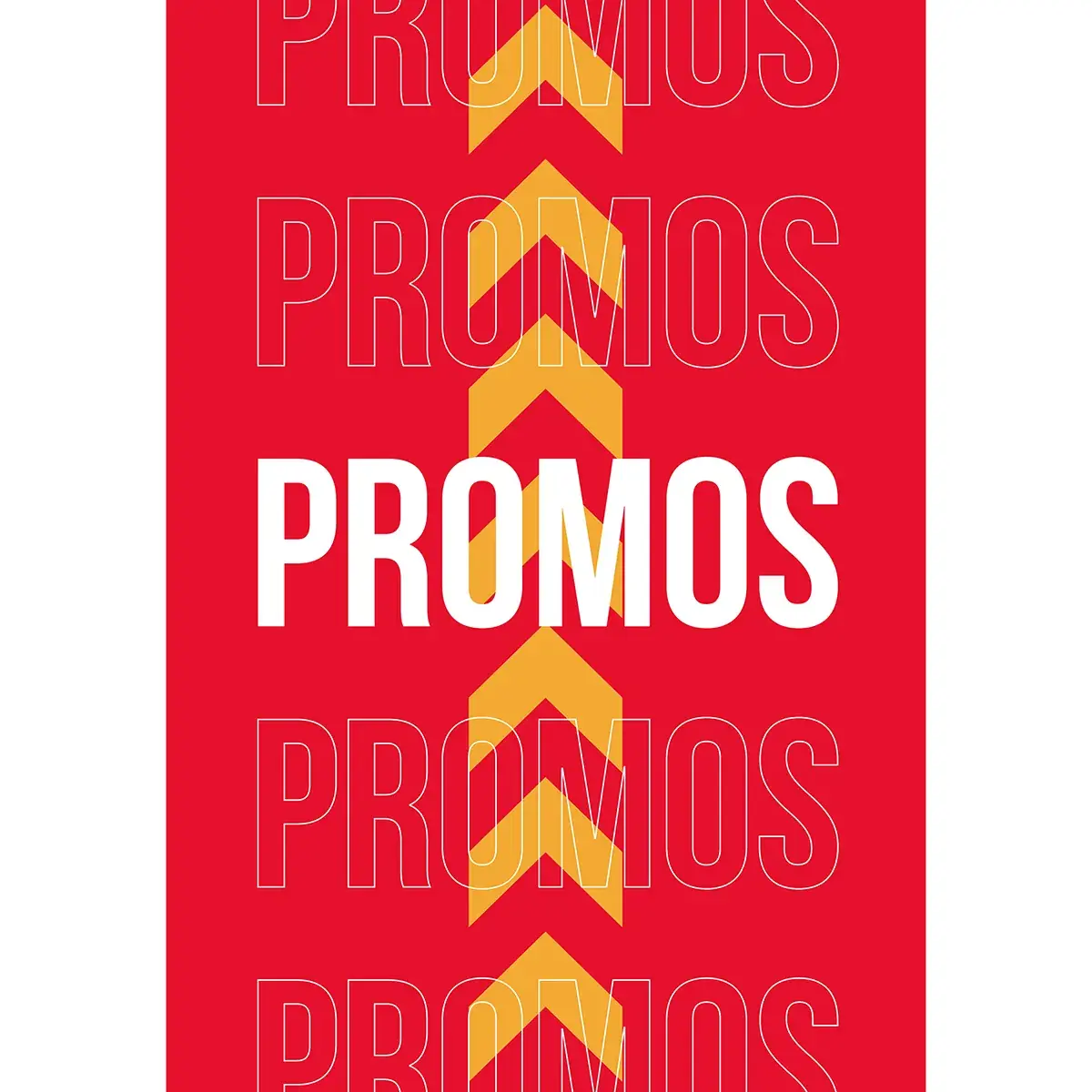 Affiche PROMOS rouge/jaune 80 x 115 cm – papier ½ mat 190g - Affichage vitrine - Affiches Soldes, Panneau soldes