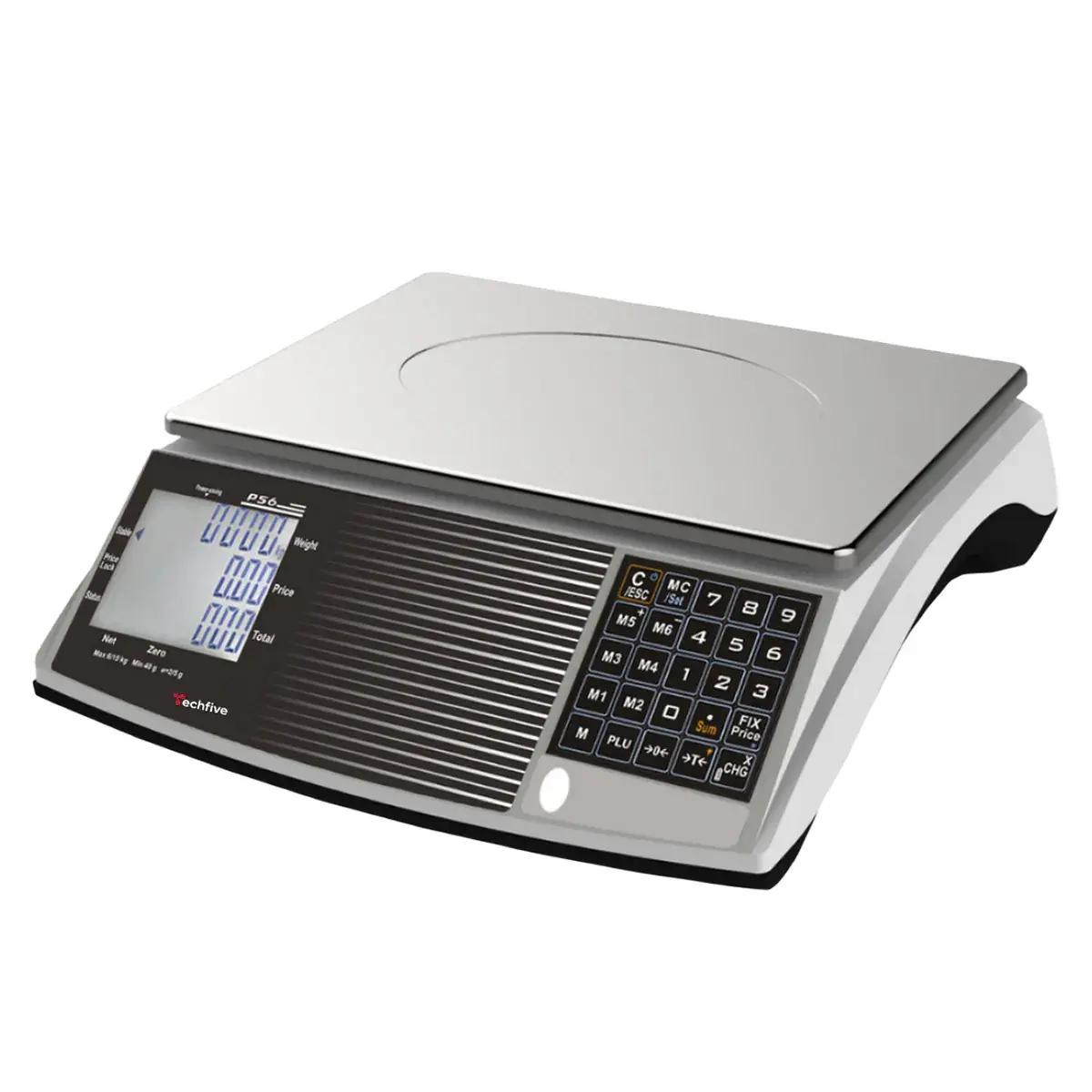 Balance de commerce PS6 Techfive poids prix 6/15kg IP68 - Caisses enregistreuses-2