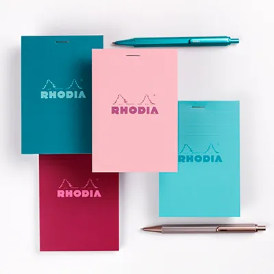 Bloc note agrafé Rhodia Reflets Pastel N°11 5/5 - 80 feuillets - 10,5 x 7,4 cm - Blocs notes, Cahiers-5