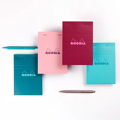 Bloc note agrafé Rhodia Reflets Pastel N°12 5/5 - 80 feuillets - 11,8 x 8,3 cm - Blocs notes, Cahiers-5