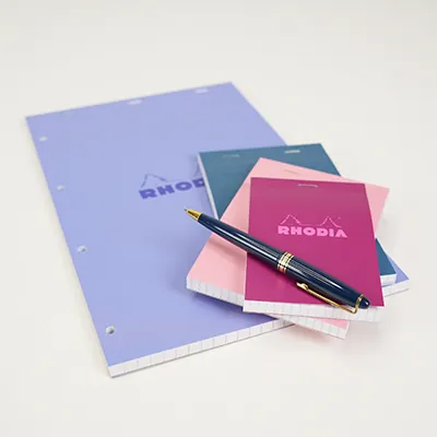 Bloc note agrafé Rhodia Reflets Pastel N°13 5/5 - 80 feuillets - 14,5 x 10,3 cm - Cahiers et blocs notes-8