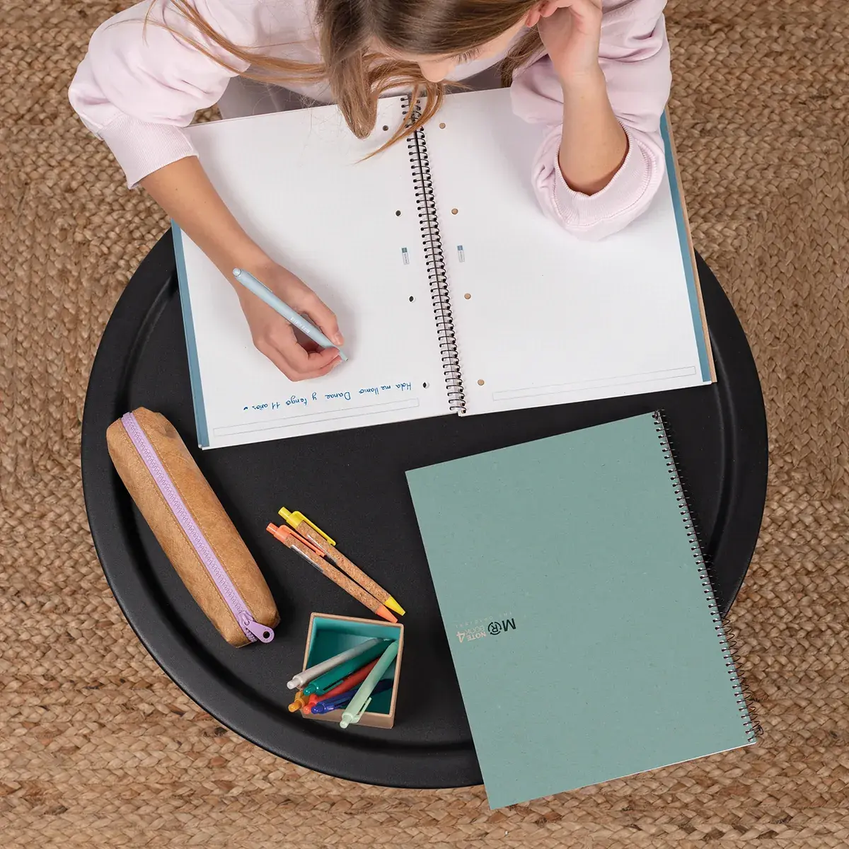 Bloc note Notebook A4 Eco Emotion 80F Quadrillé 5x5 - Bleu - Cahiers et blocs notes-3