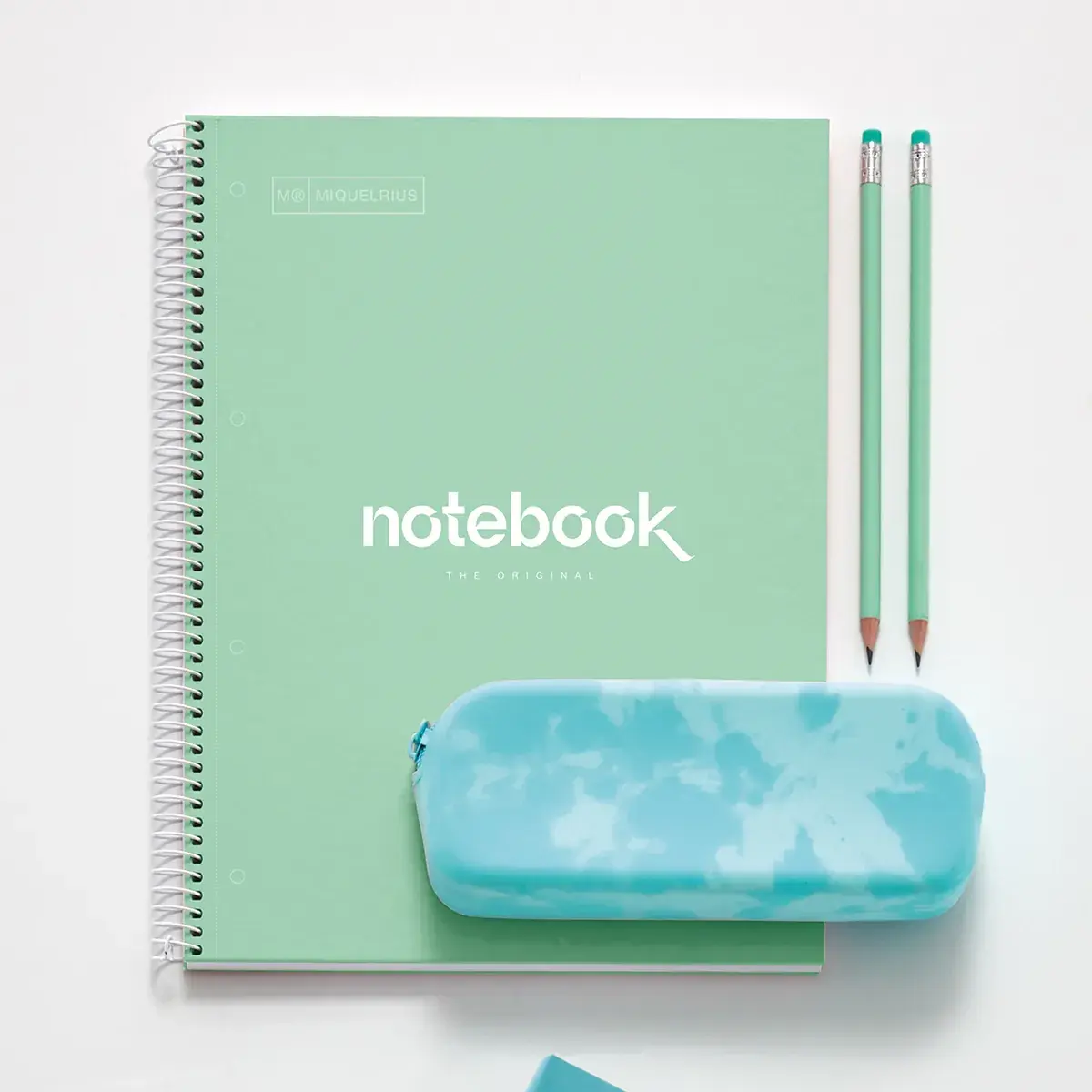 Bloc note Notebook A4 Emotion 80F Quadrillé 5x5 90g - Menthe - Cahiers et blocs notes-3