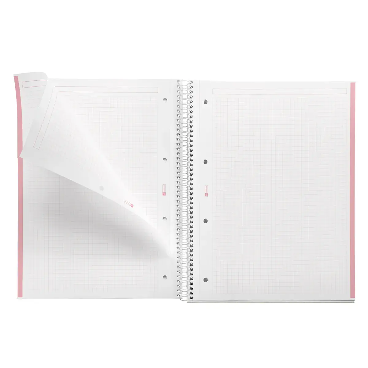 Bloc note Notebook A4 Emotion 80F Quadrillé 5x5 90g - Rose - Cahiers et blocs notes-2