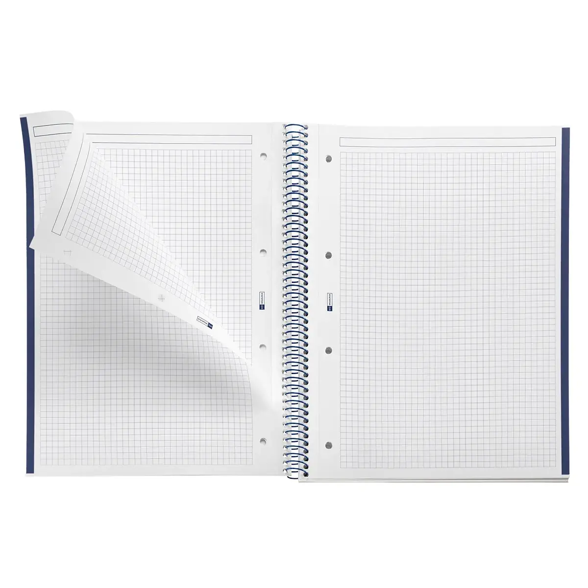 Bloc note Notebook A4 Emotion 80F Quadrillé 5x5 Couverture Polypro - Marine - Cahiers et blocs notes-2