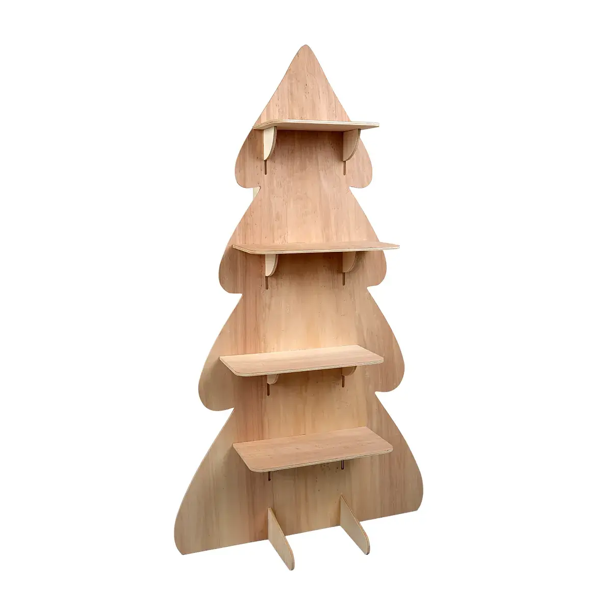 Étagère sapin bois peuplier 80 x 41 x H 140 cm - Présentoir bois - Étagères en bois-3