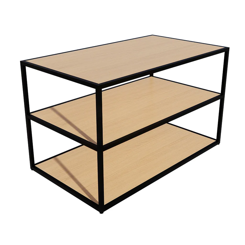 Plateau mélaminé chêne Vicenza 134,5 x 74,5 cm – pour table Square, rayonnage magasin - Plateaux pour rayonnage magasin-2