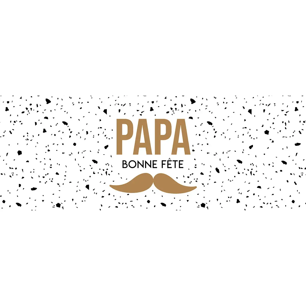 Affiche fête des pères horizontale 84 x 30 cm motif papa moustache - Affiches Saisonnières